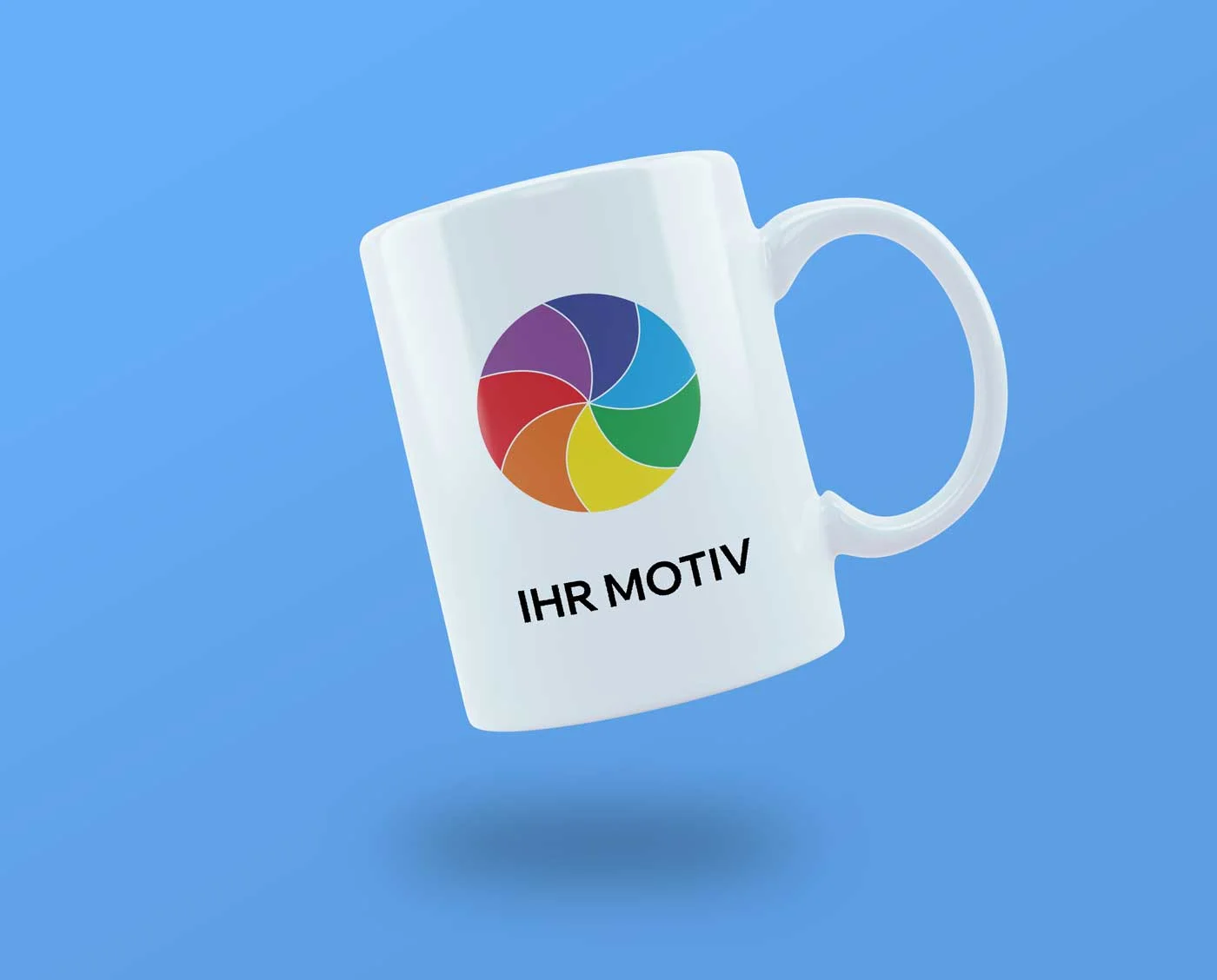 Weiße Fototasse mit individuellem Logo und Motiv-Druck – personalisierte Werbegeschenke von 7color